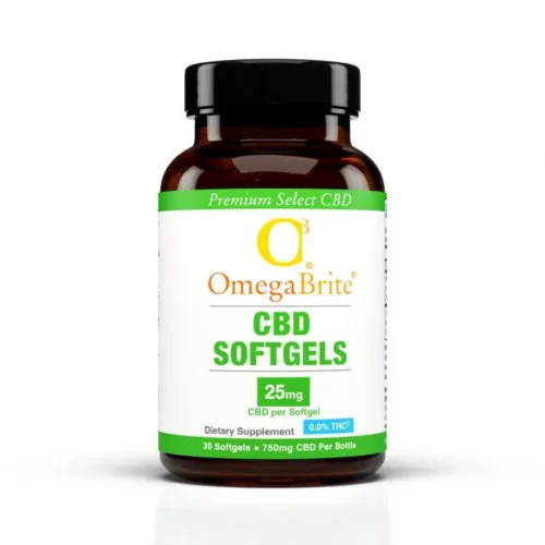 OmegaBrite CBD 25mg Softgels - Broad Spectrum