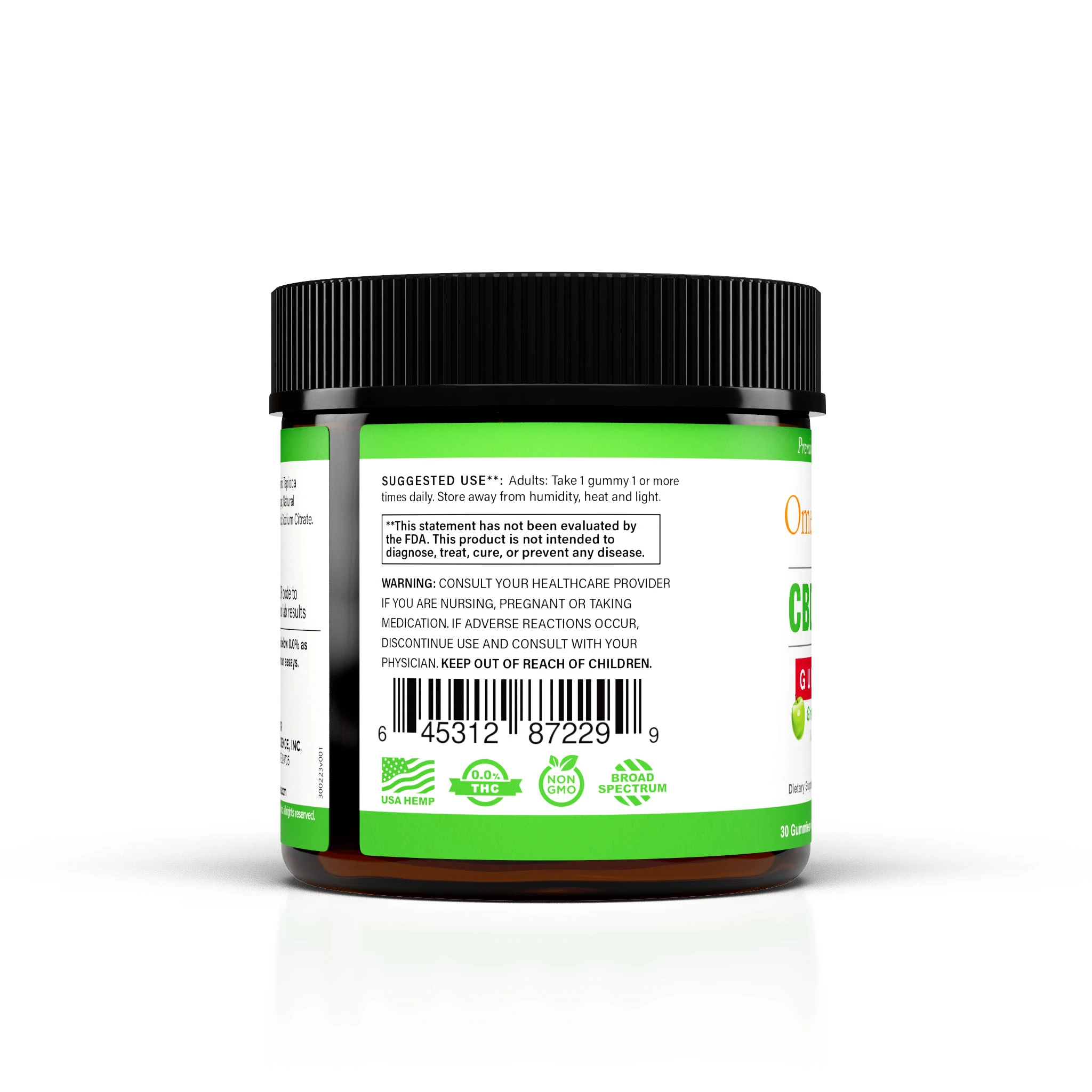 OmegaBrit-ProductVis-vA04-Gummies-GreenApple-R-135mm_Front-2KSQ-sRGB-1